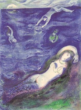 Así salí del mar contemporáneo de Marc Chagall Pinturas al óleo